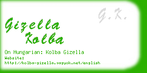 gizella kolba business card